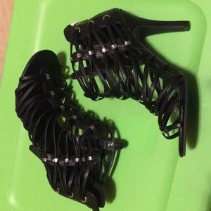 Black strappy heel (Lane Bryant) size: 10